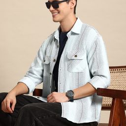 Mast & Harbour Striped Casual Shirt-image-26