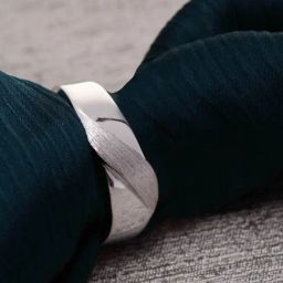 Clara 92.5 Sterling Silver Wave Adjustable Ring for Men-image-30