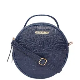 Bagsy Malone Vegan Navy Textured Medium Handbag-11