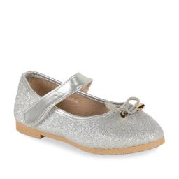 Passion Petals Kids Silver Mary Jane Shoes-image-17