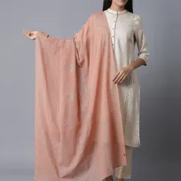 W Pink Embellished Dupatta-picture-5