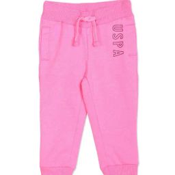 U.S. Polo Assn. Kids Pink Printed Joggers-image-24