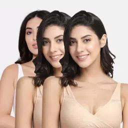Inner Sense Black & Beige Full Coverage Maternity Bra - Pack of 3-picture-5