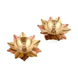 Aura 2-Pcs Yellow Textured Brass Akhand Diyas-24