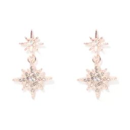 Forever New Rose Gold & Crystal Sierra Starburst Drop Earring-18