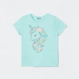 Fame Forever by Lifestyle Girls Mint Cotton Printed T-Shirt-picture-14