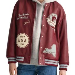 Gant Maroon Printed Jacket-image-10