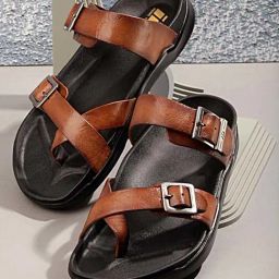 ID Men's Tan Toe Ring Sandals-picture-27