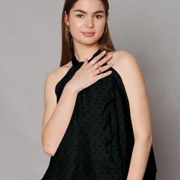 Zink London Black Printed Top-image-42