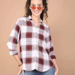 Crimsoune Club Brown Chequered Shirt-image-24