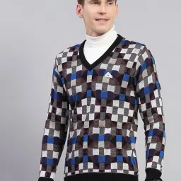 Monte Carlo Multicolored Regular Fit Checks Pullover image 3
