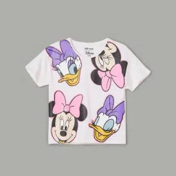 Fame Forever by Lifestyle Kids Pink & White Cotton Printed T-Shirt-picture-18