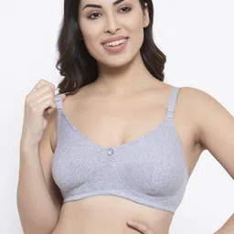 Prag & Co Grey Non-Padded Non-Wired Full Coverage Support Everyday Bra  AB30234BG-picture-1