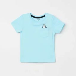 Juniors by Lifestyle Kids Sky Blue Cotton Printed T-Shirt-image-20