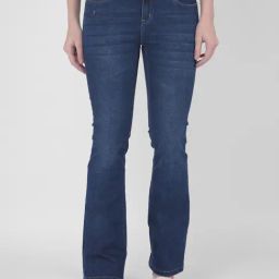 NUMERO UNO Dark Blue Bootcut Mid Rise Jeans-picture-27