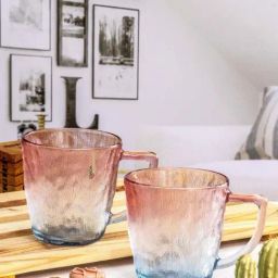 Goodhomes Multicolour Glass Mug (0.26 L) - Set of 2-image-56