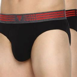 Vh Innerwear Black Cotton Regular Fit Briefs - Pack Of 2-picture-37