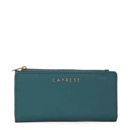 Caprese Sia Teal Solid Bi-Fold Wallet for Women-image-12