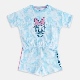 Pantaloons Junior Blue Printed T-Shirt with Shorts-image-46