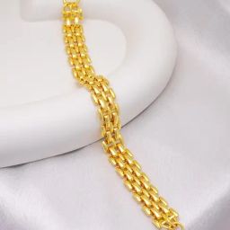 Perfectly Average Trending 18k Gold plated link Chain bracelet-image-17
