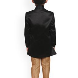 SG YUVRAJ Boys Black & Brown Sherwani Set image 2