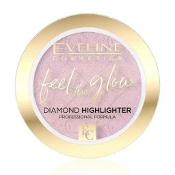 Eveline Cosmetics Feel The Glow Diamond Highlighter No 03 Rose Gold - 4.2 gm-4
