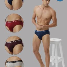 Ramraj Multicolor Solid Briefs (Pack of 4)-picture-29