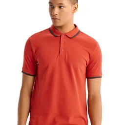 Red Flame Men Polo Collar T-shirt-image-95