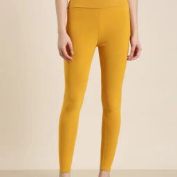 SHOWOFF Mustard Cotton Leggings-picture-17