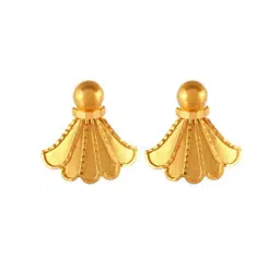 P.C. Chandra Jewellers 22k Gold Sublime In Floral Shape Stud Earrings-image-79