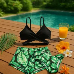 Bubble Berry Girls Black Printed Swimsuit-picture-47