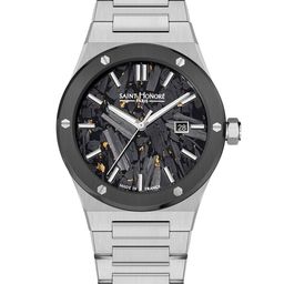 SAINT HONORE PARIS Men Dial & Leather Bracelet Style Straps Analogue Watch NH866125-17NFCIN-image-53