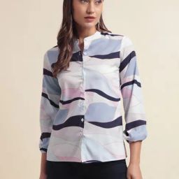 SELVIA Multicolor Printed Shirt-image-50