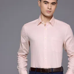 Louis Philippe Pure Cotton Classic Fit Textured Formal Shirt-image-99