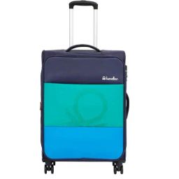United Colors of Benetton Archimedes Navy & Green Color Block Soft Medium Trolley Bag -68 Cms-image-98
