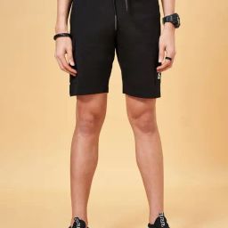 Street 808 by Pantaloons Jet Black Regular Fit Cargo Shorts-picture-18