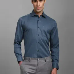 Louis Philippe Blue Cotton Regular Fit Shirt-picture-18