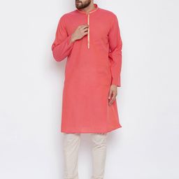 even Men Rose Solid Straight Kurta-image-81