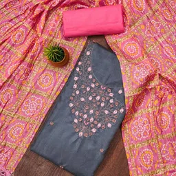 KALINI Floral Embroidered Unstitched Dress Material-picture-54