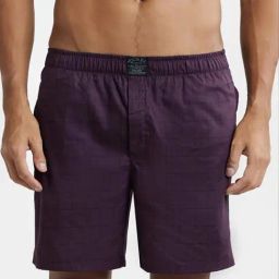 Jockey HG18 Men's Tencel Lyocell Cotton Checkered Boxer Shorts with Side Pocket-image-65
