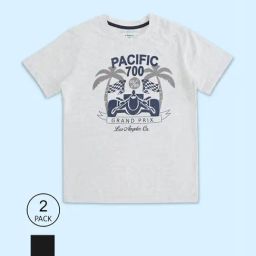Pantaloons Junior White & Black Cotton Printed T-Shirt (Pack of 2)-picture-42