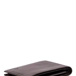Kara Dark Brown Solid Leather Bi-Fold Wallet image 5