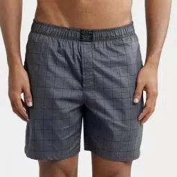 Jockey HG18 Men's Tencel Lyocell Cotton Checkered Boxer Shorts with Side Pocket-picture-40