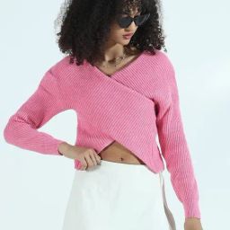 SHOWOFFFF Pink Regular Fit Top-image-5