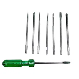 Agam Screwdriver Set Ergonomic Grip Green, Silver, Transparent (Set of 8)-45