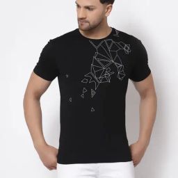Red Tape Black Cotton Regular Fit Printed T-Shirt-image-26