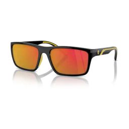 FERRARI SCUDERIA Orange UV Protection Rectangular Sunglasses for Men-image-29
