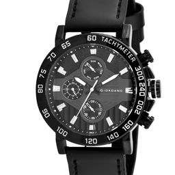 GIORDANO Men Black Leather Analogue Watch R1215-01-image-40