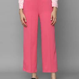 Allen Solly Pink Regular Fit Mid rise Trousers-image-64