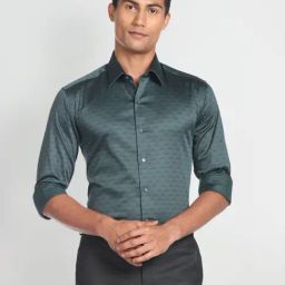 Arrow New York Green Cotton Slim Fit Printed Shirt-picture-22